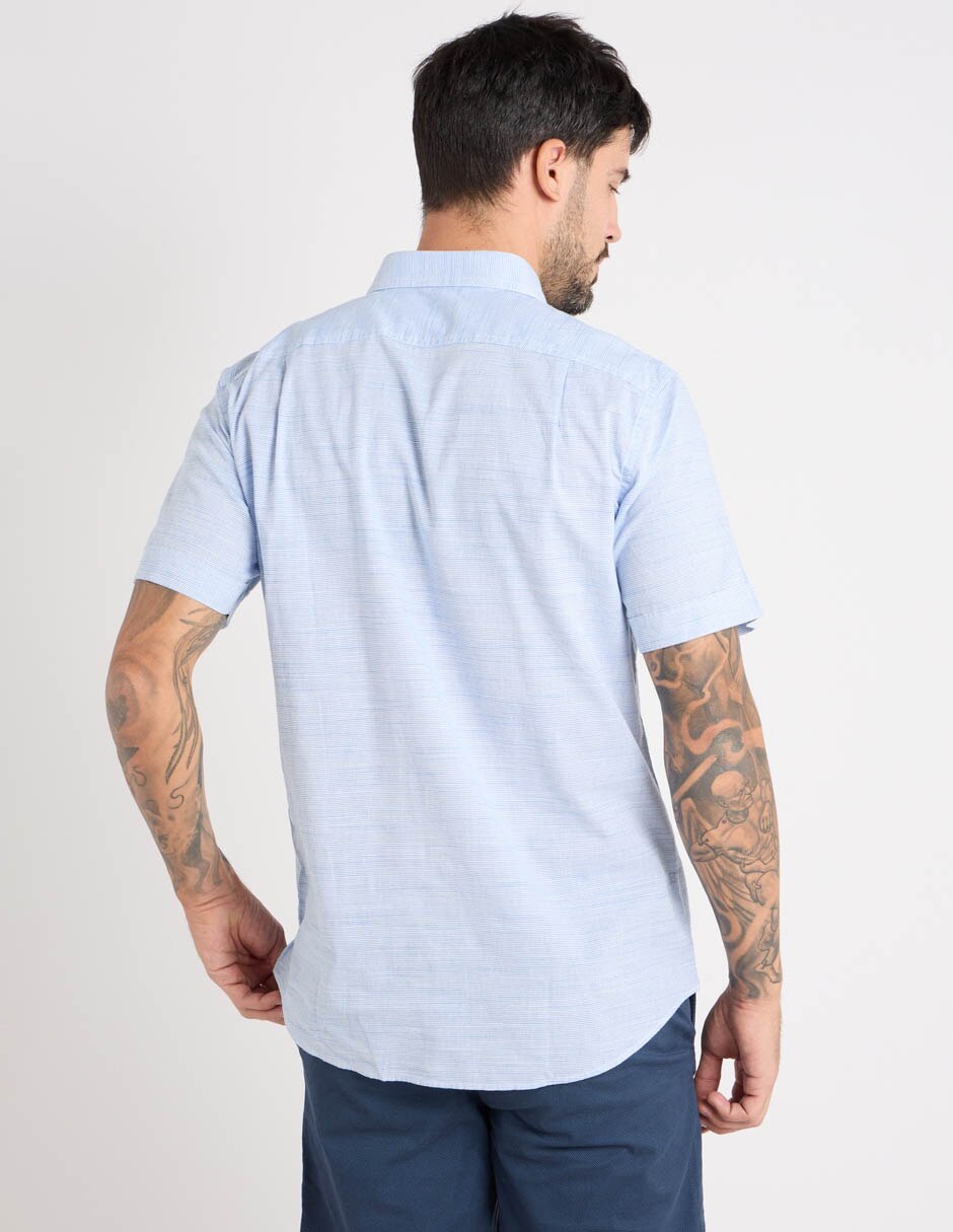 "camisa/sobrecamisa" casual "de" (si aplica) algodón "manga" corta "para hombre" 2
