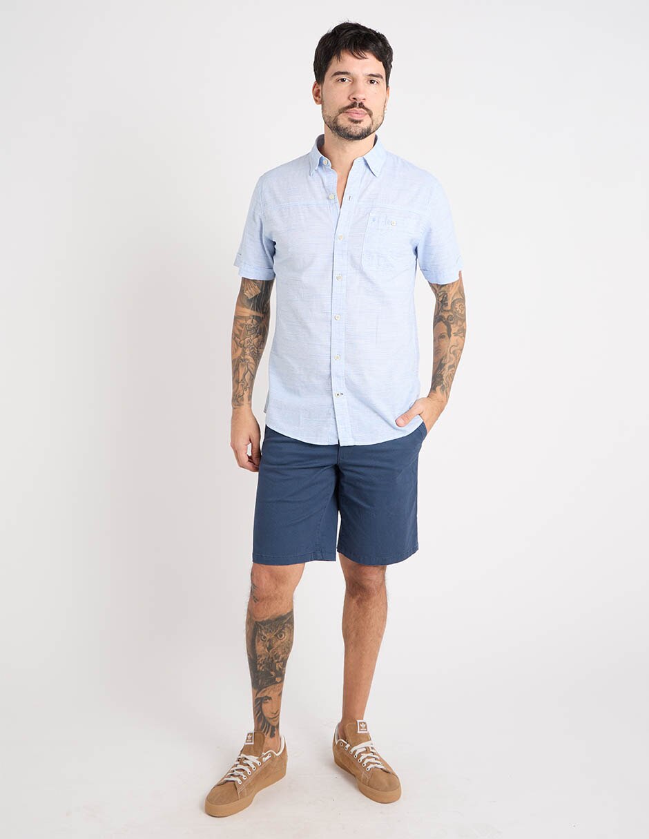 "camisa/sobrecamisa" casual "de" (si aplica) algodón "manga" corta "para hombre" 3