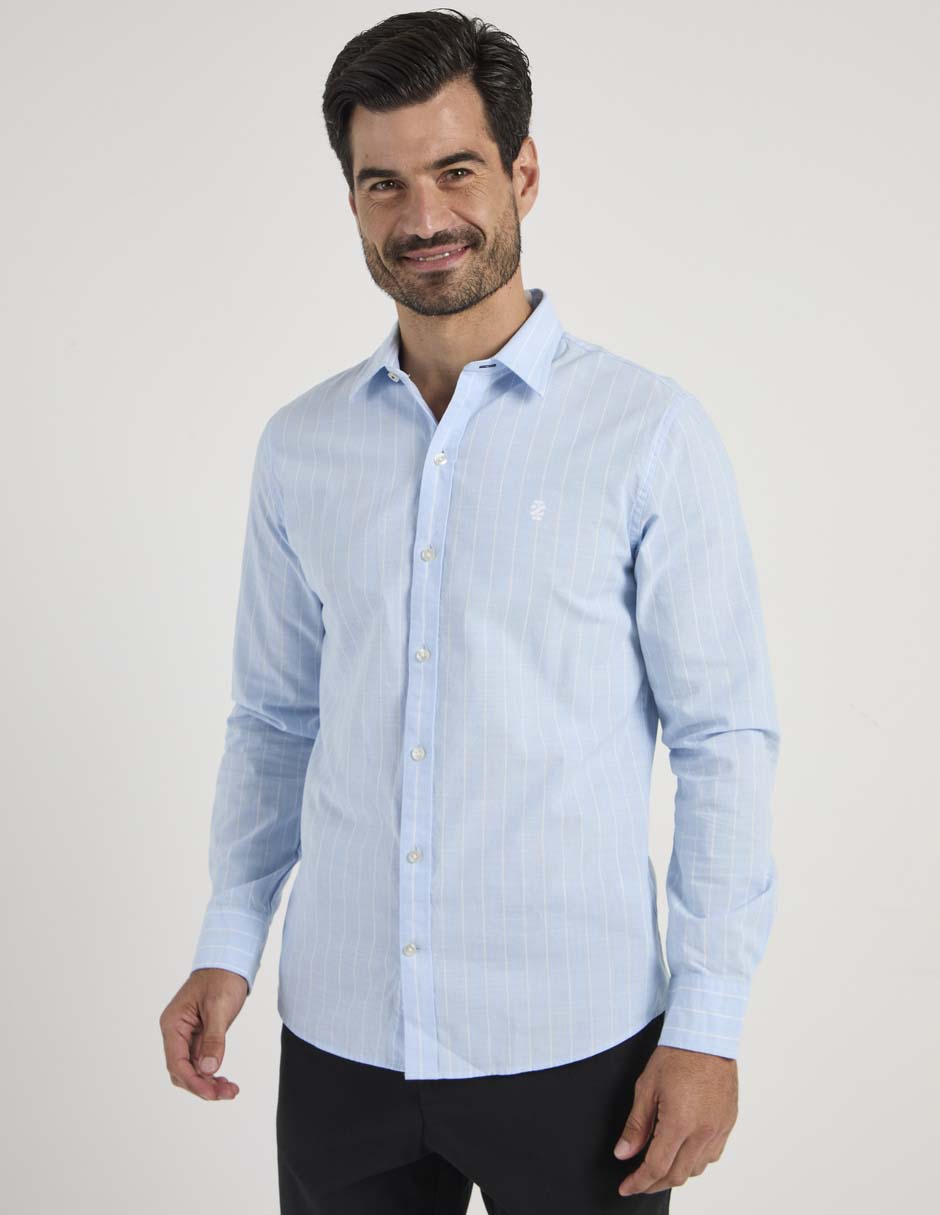 Camisa de algodón manga larga para hombre Camisa de algodón manga larga para hombre