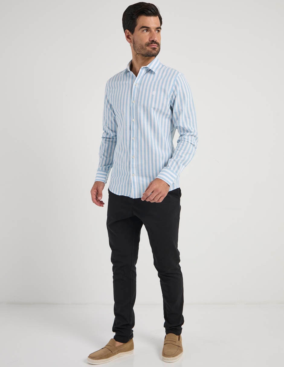 Camisa casual manga larga para hombre 3