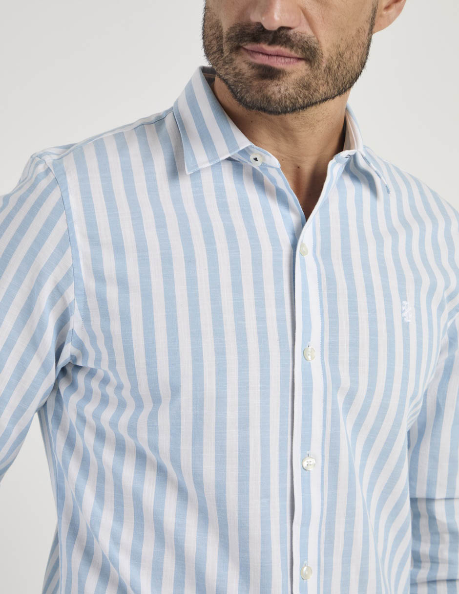 Camisa casual manga larga para hombre 4