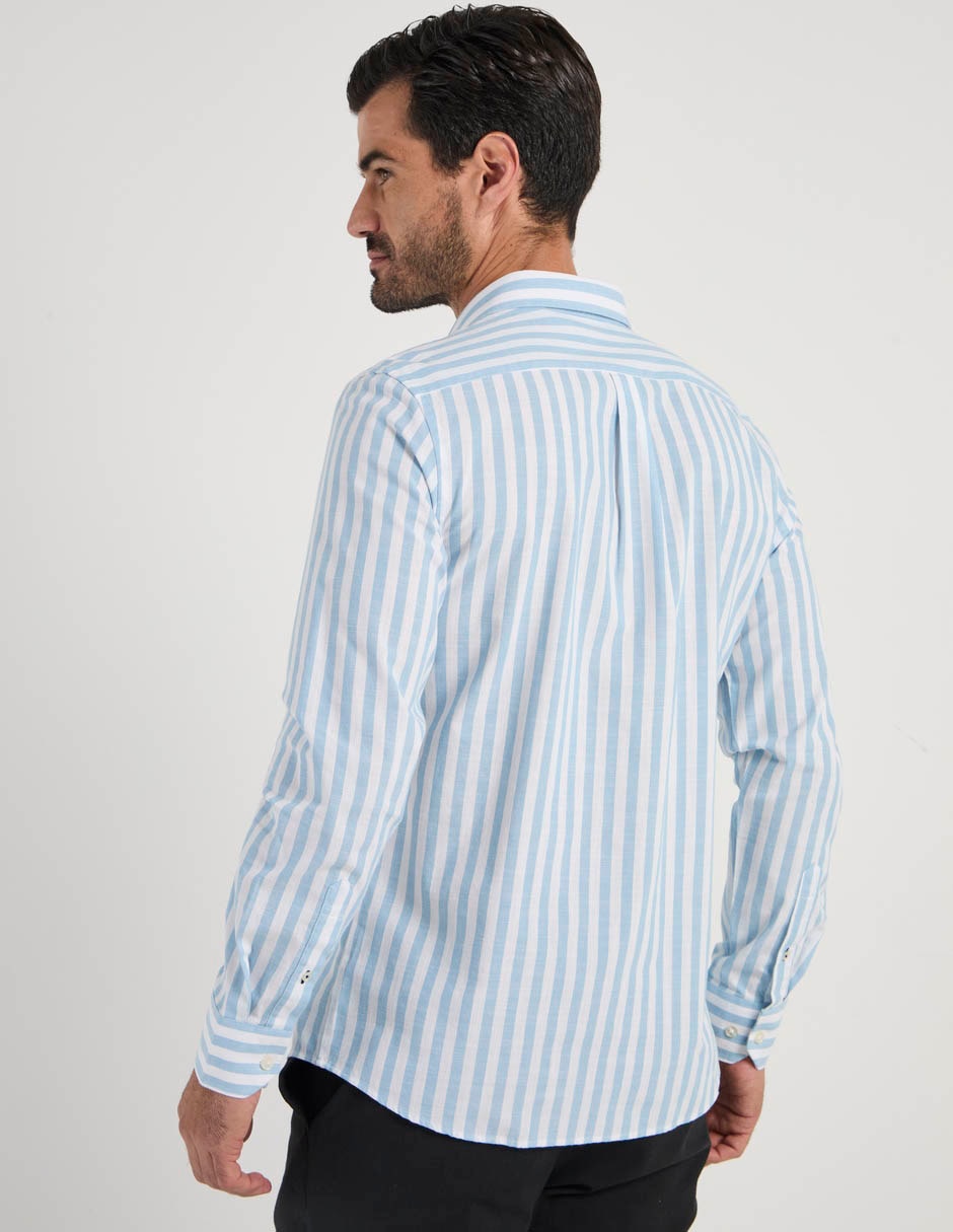 Camisa casual manga larga para hombre 6