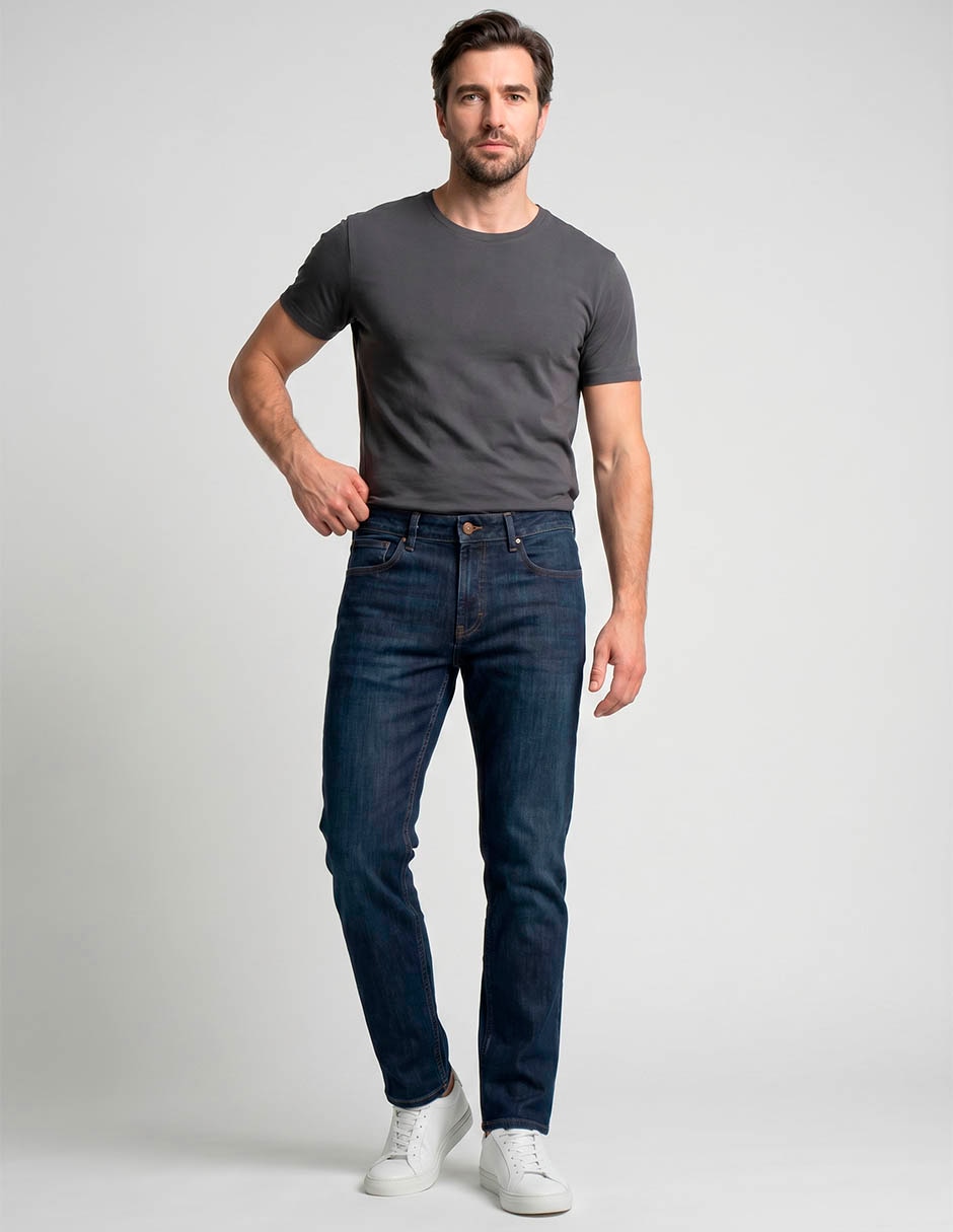 Jeans slim lavado medio para hombre 2