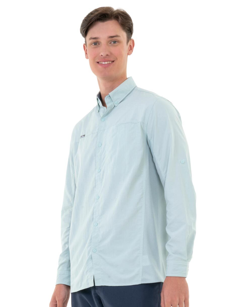 Camisa casual manga larga para hombre