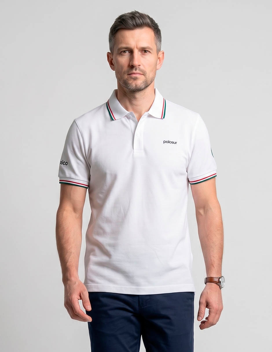 Playera tipo polo polo sur para hombre