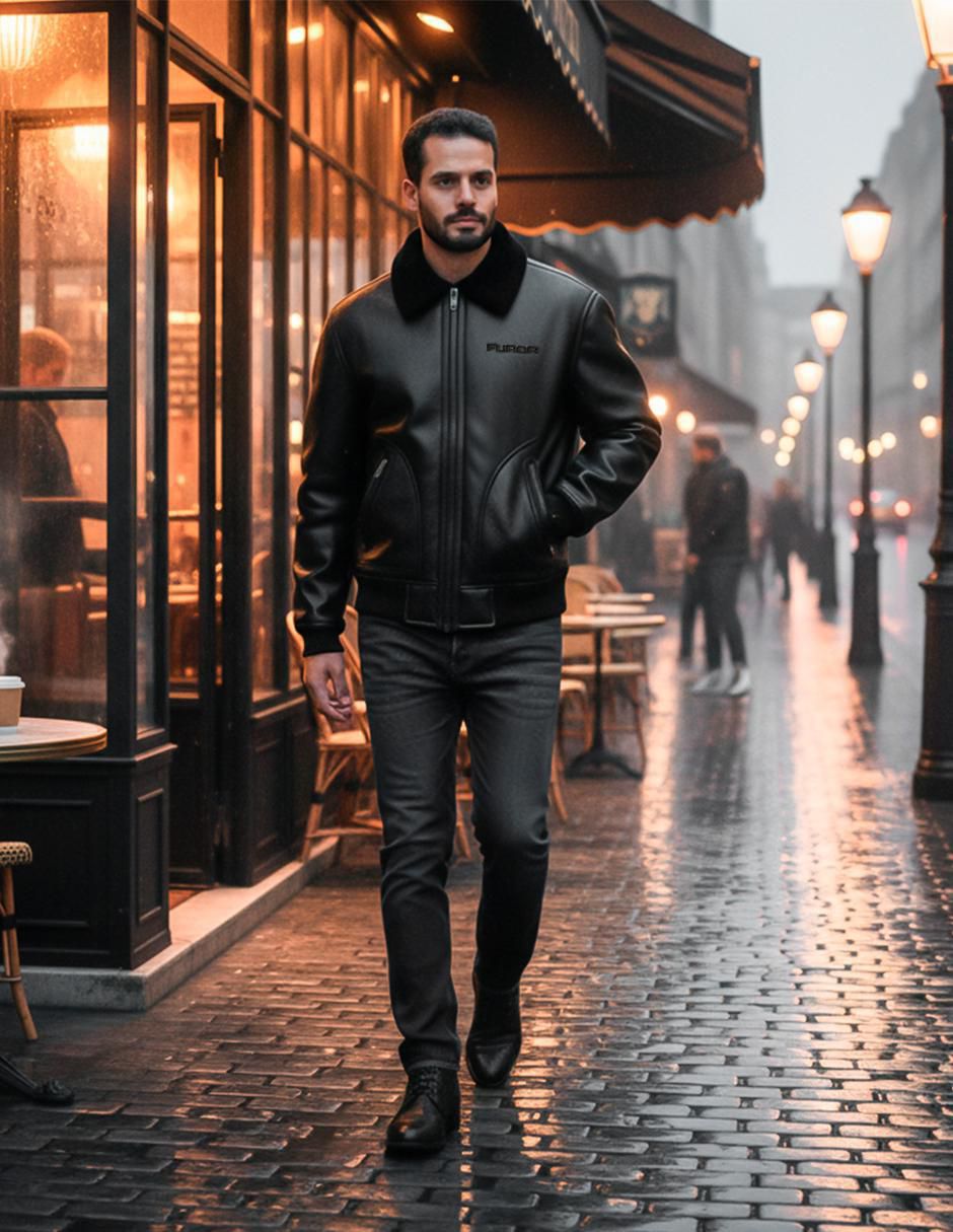Chamarra casual con bolsillos para hombre 5