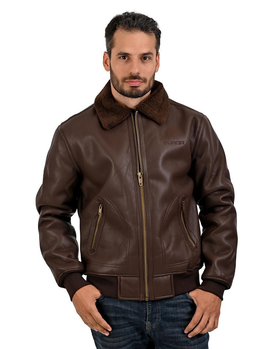 Chamarra casual con bolsillos para hombre