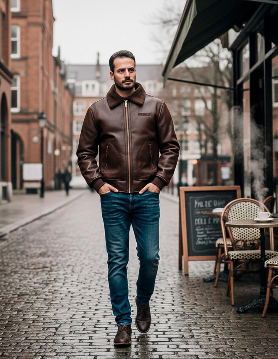 Chamarra casual con bolsillos para hombre