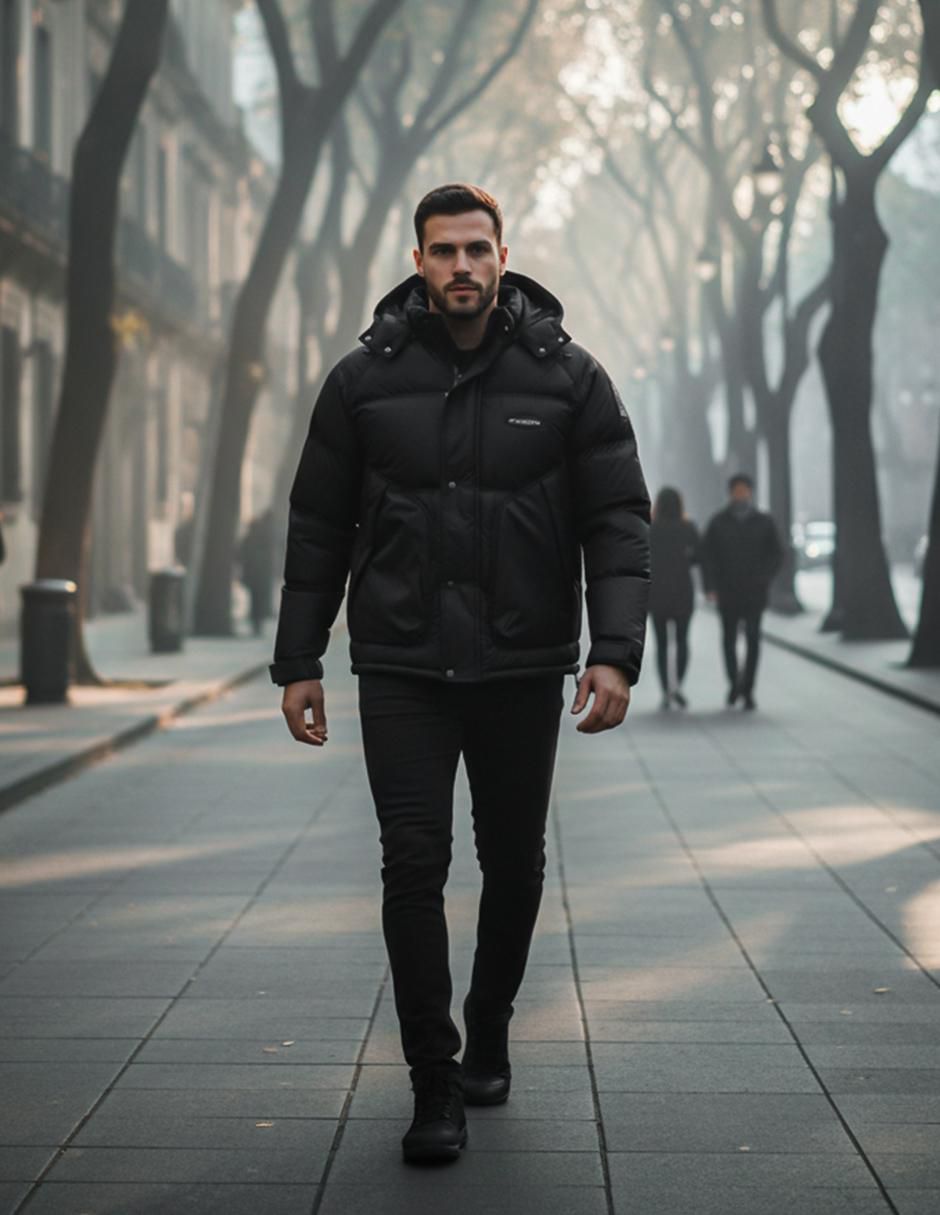 Chamarra casual con bolsillos para hombre