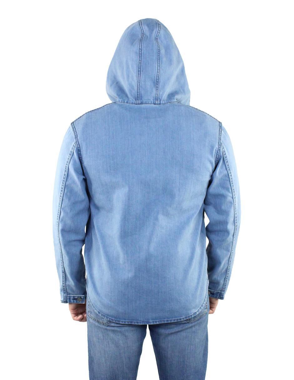 Chamarra casual de mezclilla con capucha para hombre 4