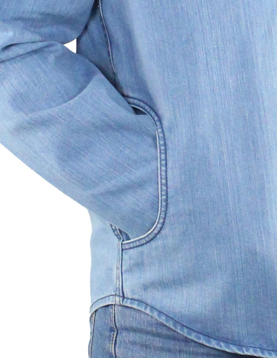 Chamarra casual de mezclilla con capucha para hombre 6