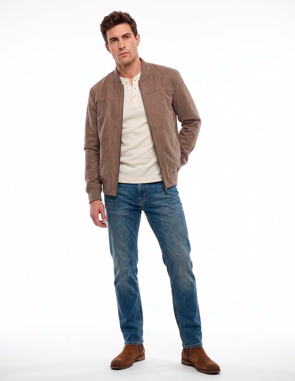 Chamarra bomber con bolsillos para hombre