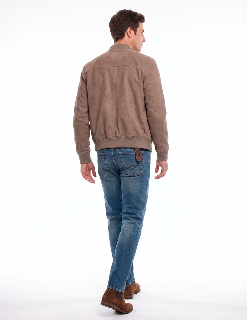 Chamarra bomber con bolsillos para hombre 2