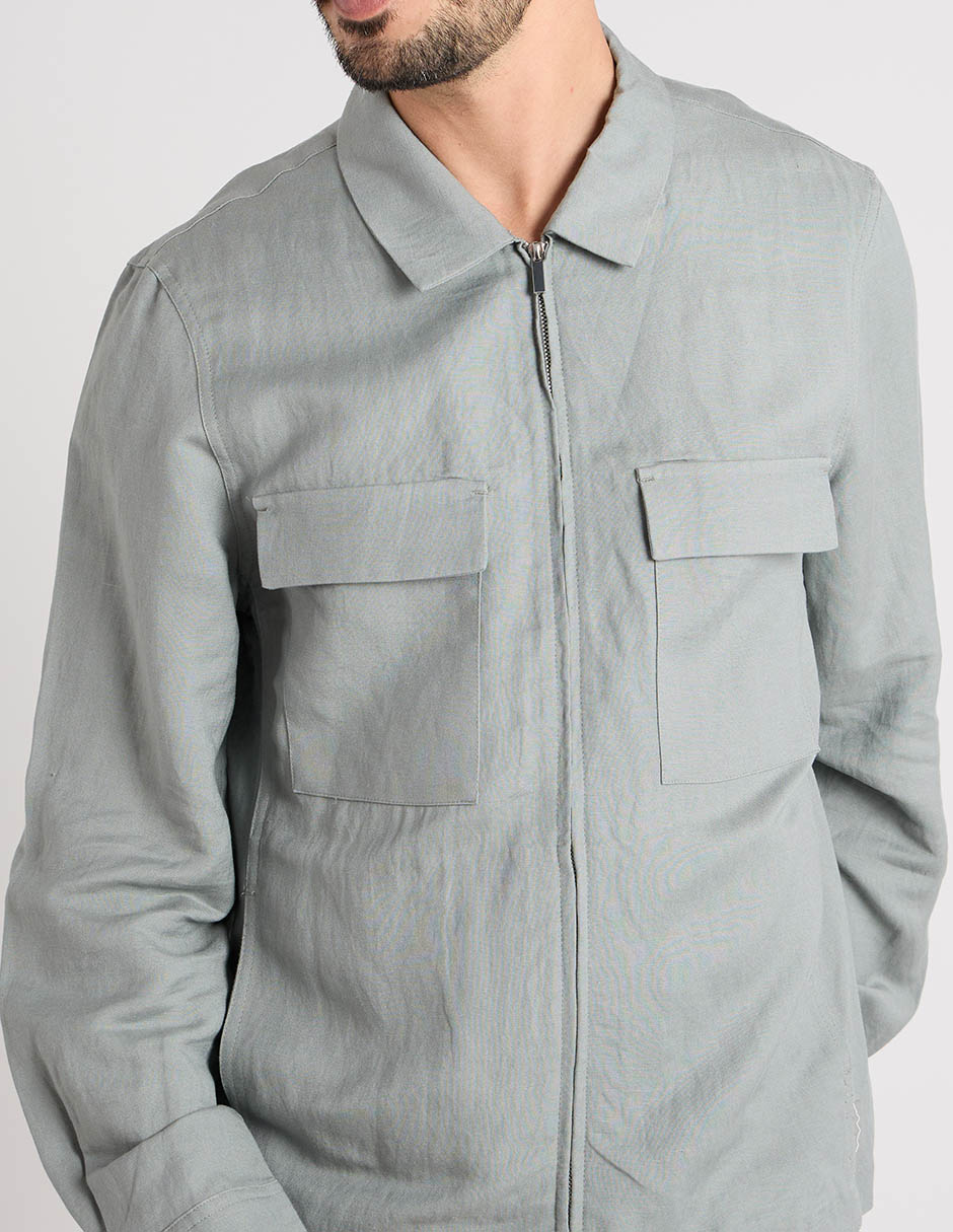 Chamarra casual con bolsas para hombre