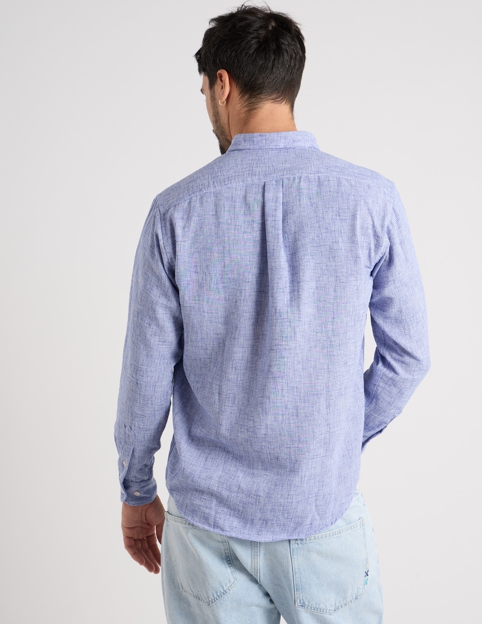 Camisa casual polosur manga larga para hombre