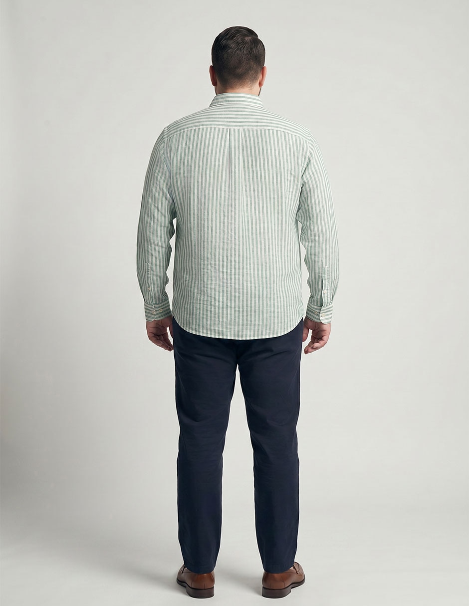 Camisa casual polosur manga larga para hombre