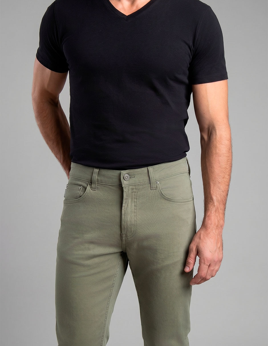 Pantalón Casual Regular Straight Polosur De Algodón Y Elastano Para Hombre