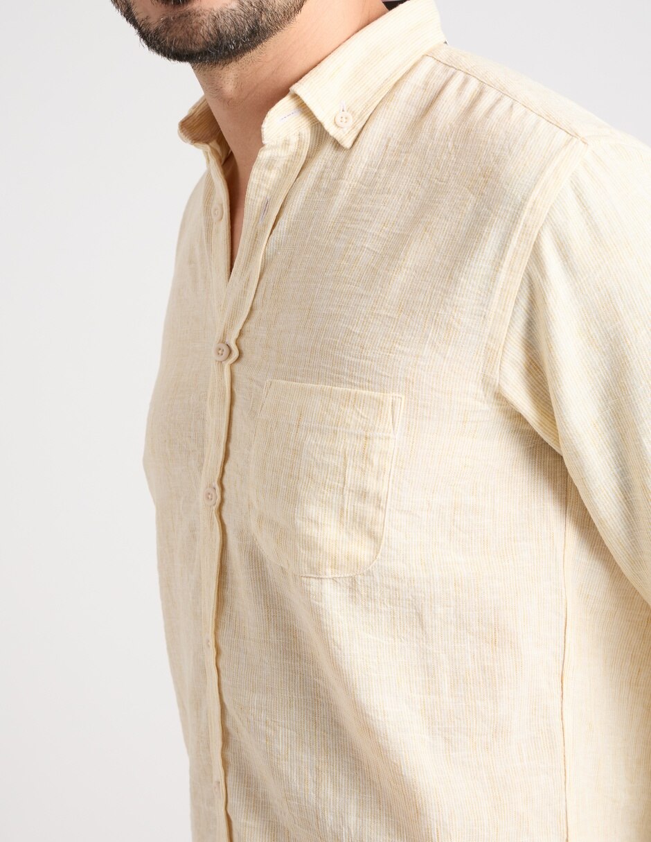 Camisa casual Polosur manga larga para hombre