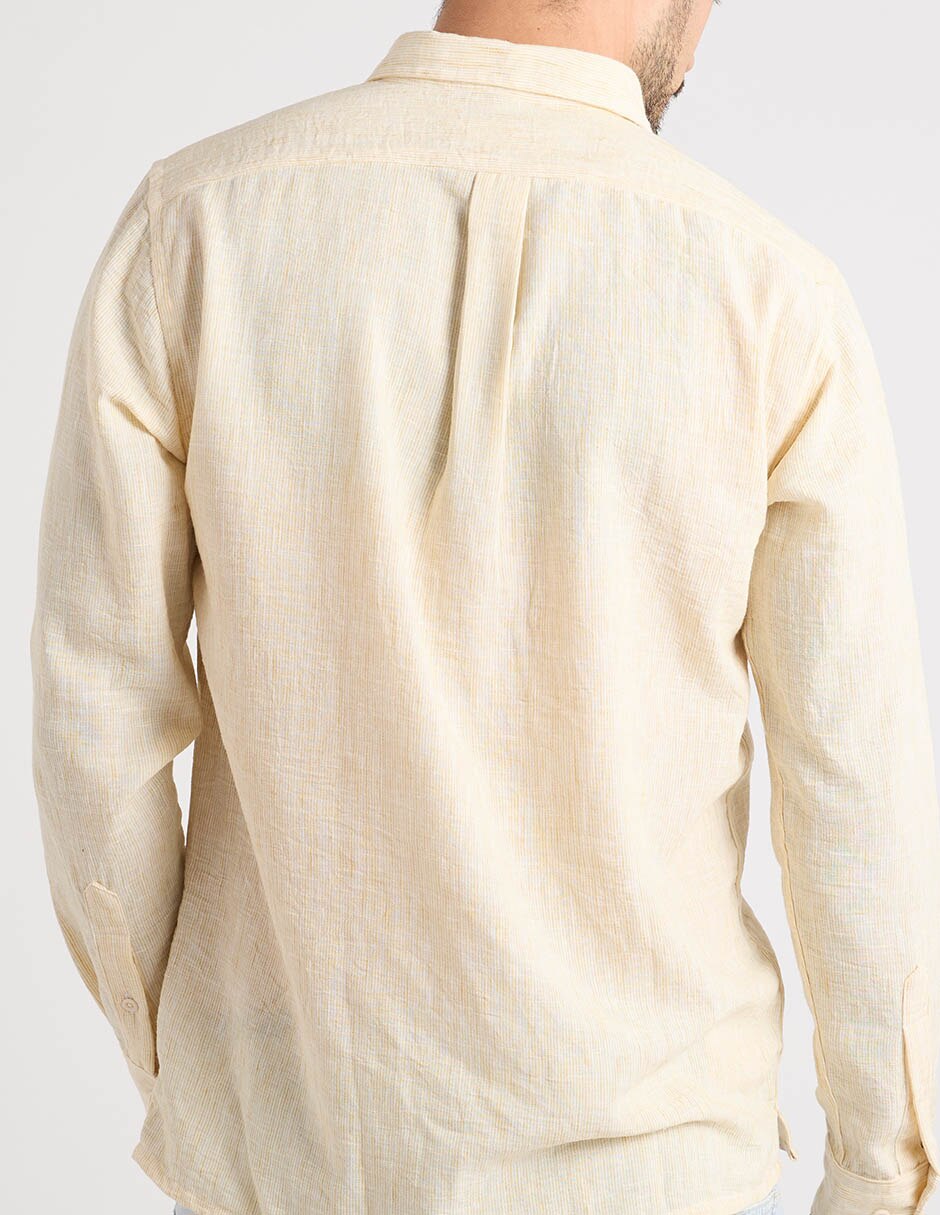 Camisa casual Polosur manga larga para hombre
