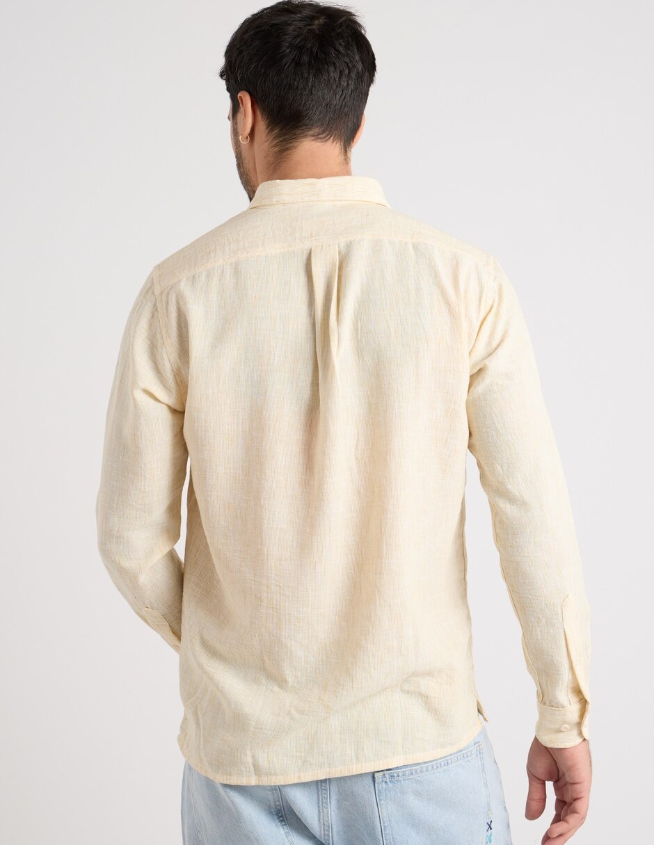 Camisa casual Polosur manga larga para hombre