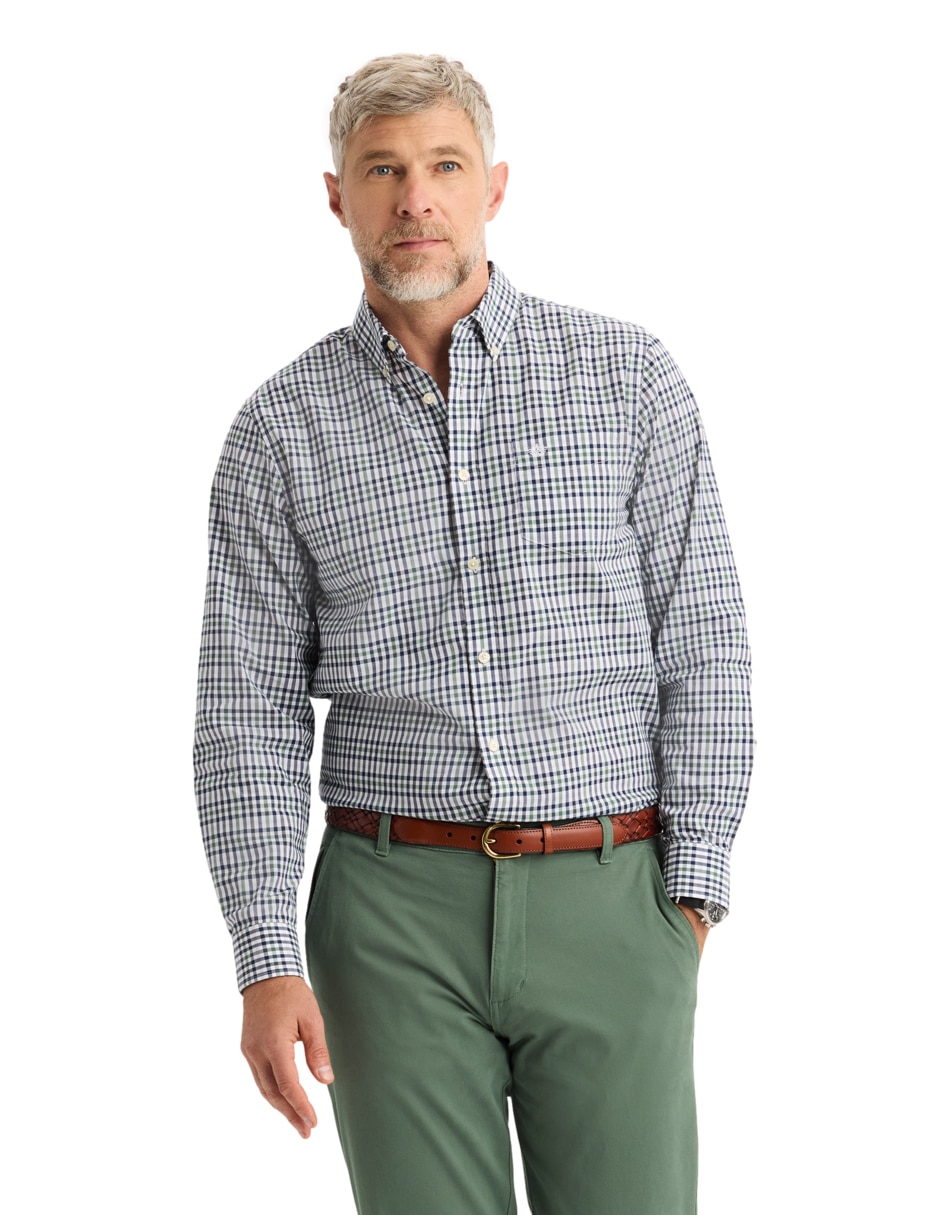 Camisa de vestir de algodón manga larga para hombre Camisa de vestir de algodón manga larga para hombre