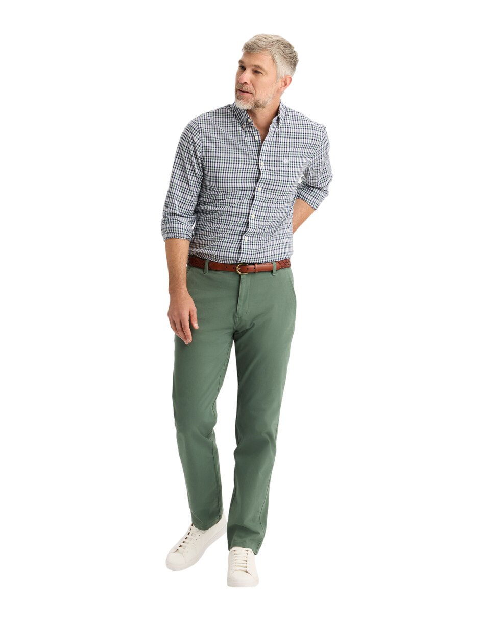 Camisa de vestir Dockers de algodón manga larga para hombre