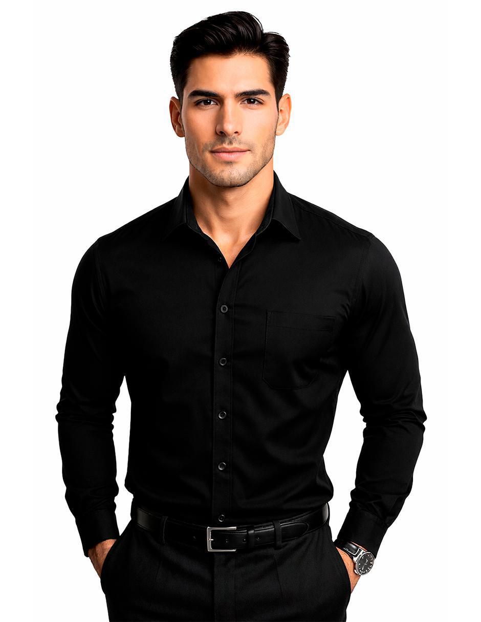 Camisa casual manga larga para hombre