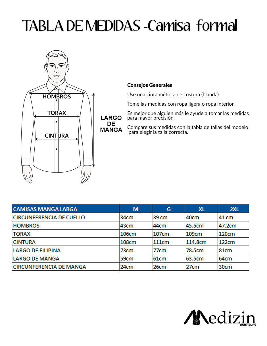 Camisa casual manga larga para hombre