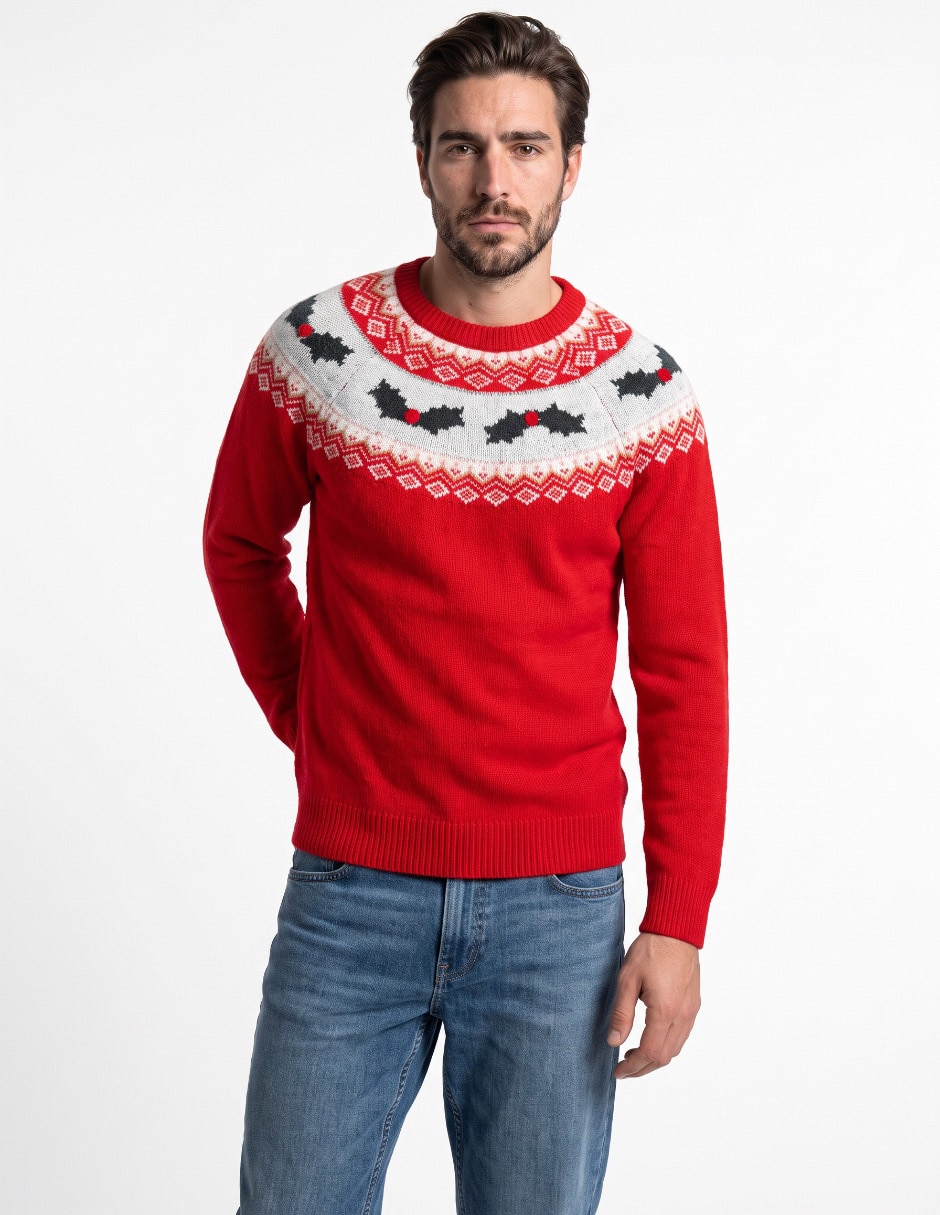 Suéter cuello redondo para hombre Suéter cuello redondo para hombre