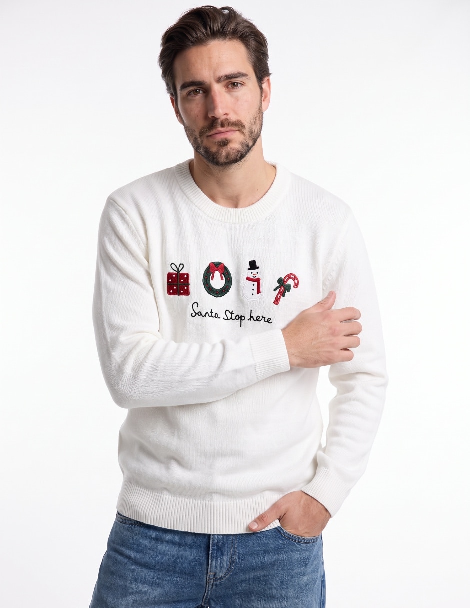 Suéter cuello redondo para hombre Suéter cuello redondo para hombre