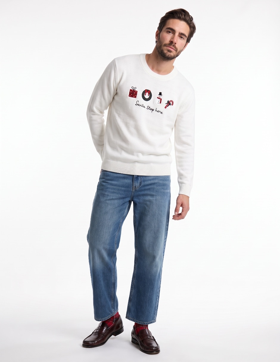 Suéter cuello redondo para hombre 3