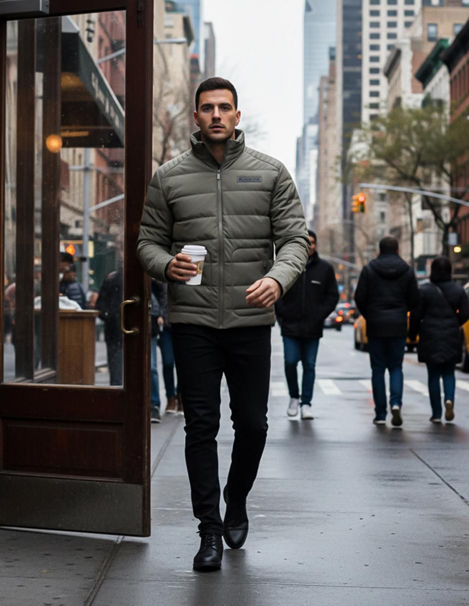 Chamarra casual con bolsillos para hombre 5