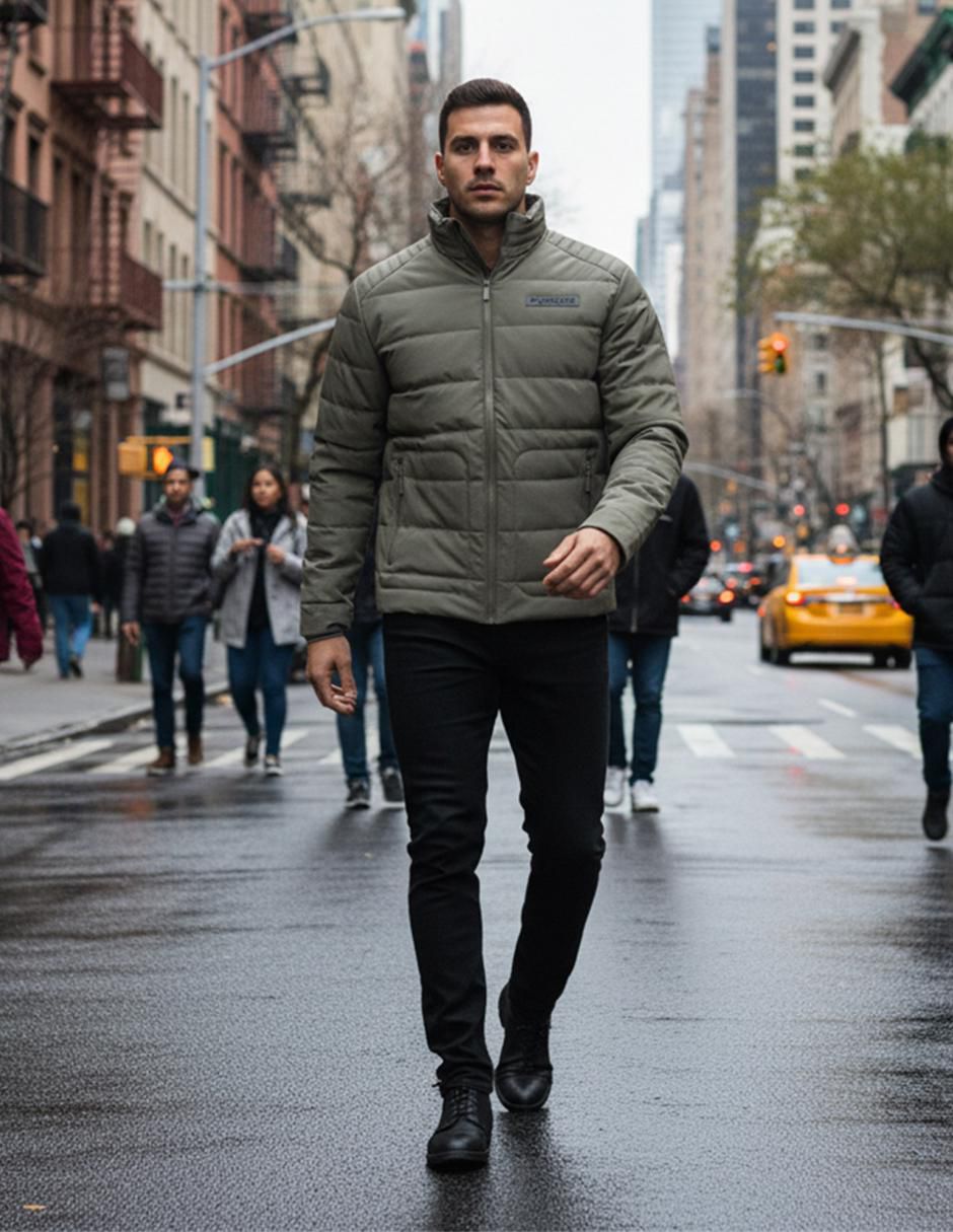 Chamarra casual con bolsillos para hombre 7