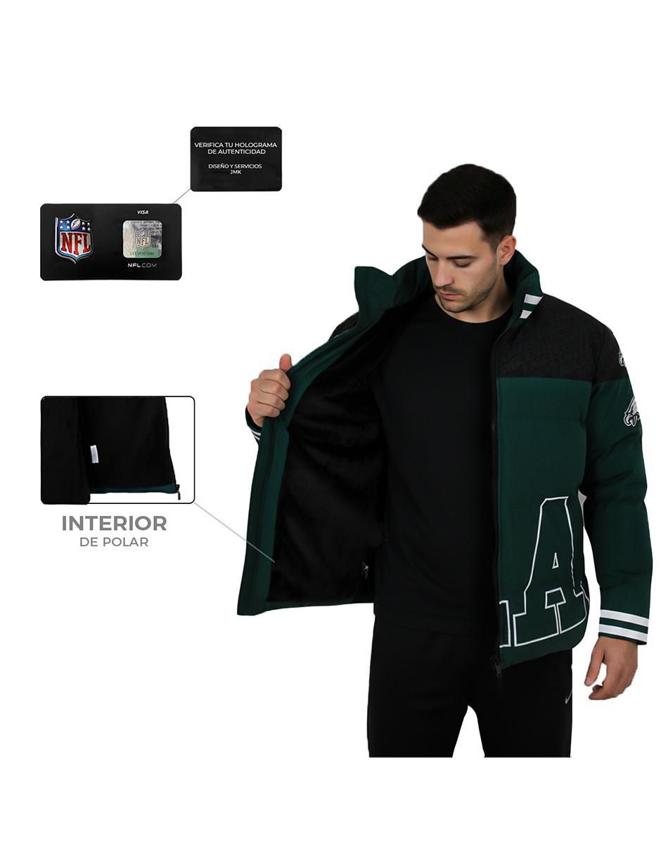 Chamarra acolchada Philadelphia Eagles con bolsillos para hombre