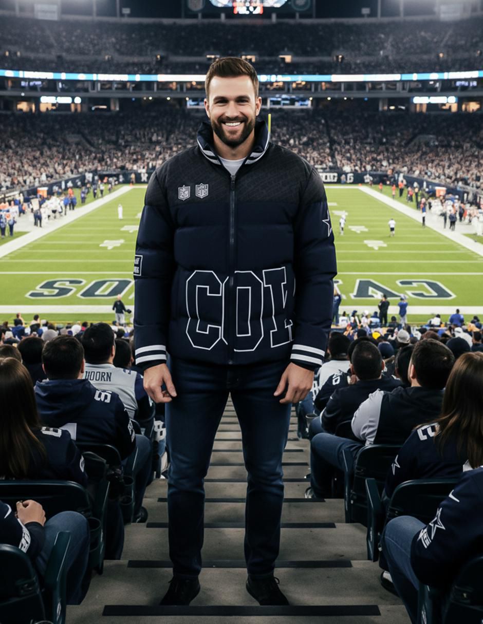 Chamarra acolchada Nfl Dallas Cowboys con bolsillos para hombre