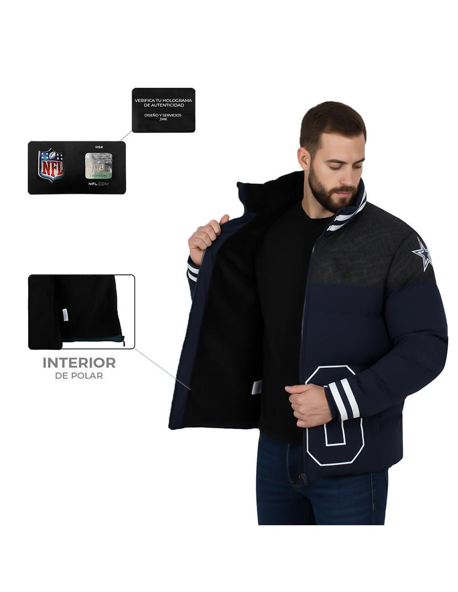 Chamarra acolchada Nfl Dallas Cowboys con bolsillos para hombre