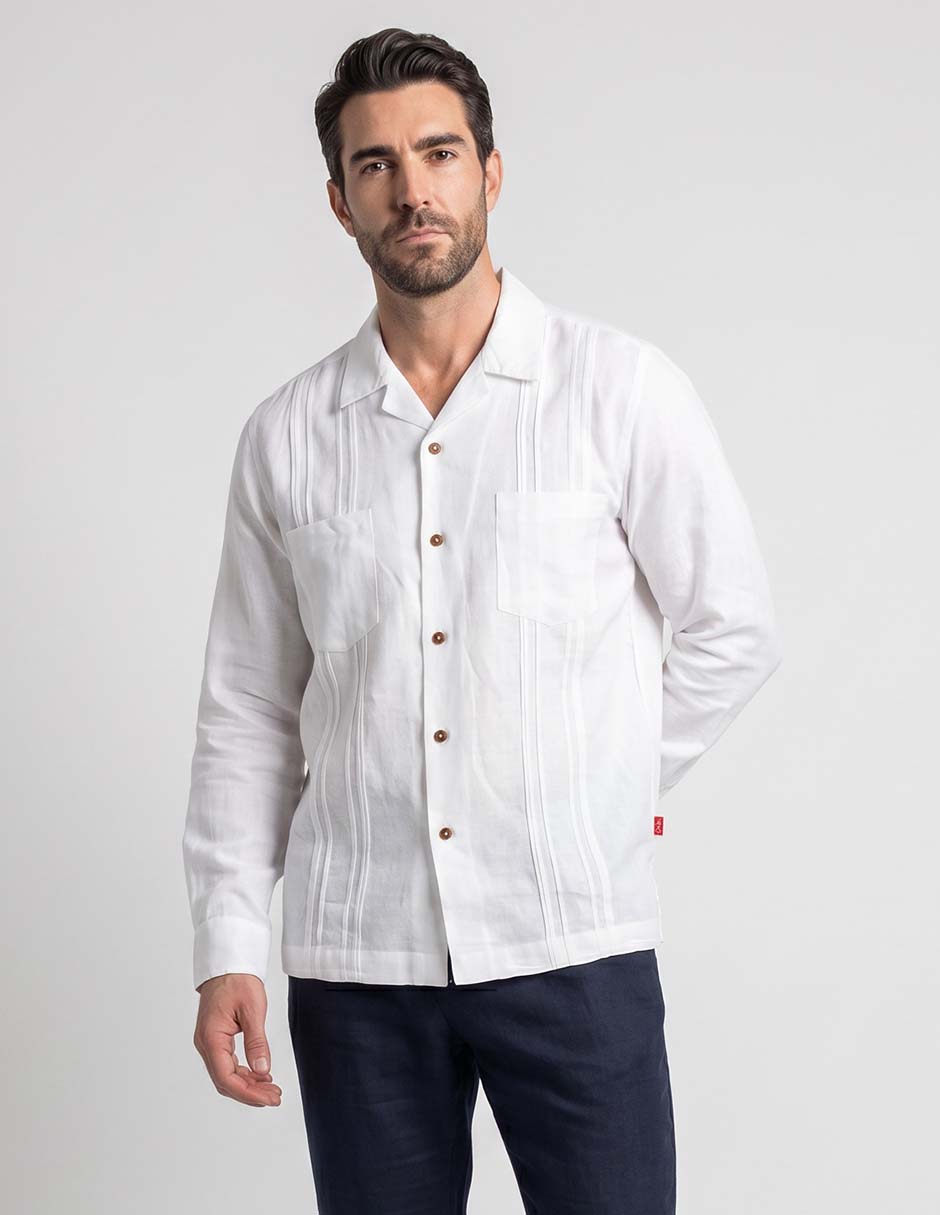 Guayabera manga larga para hombre Guayabera manga larga para hombre