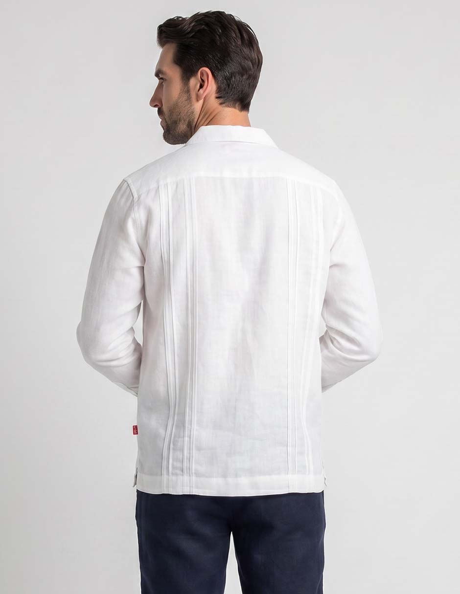 Guayabera manga larga para hombre 2