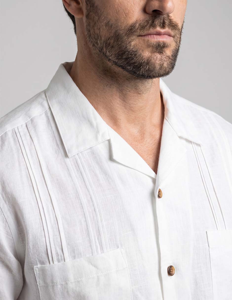Guayabera manga larga para hombre 3