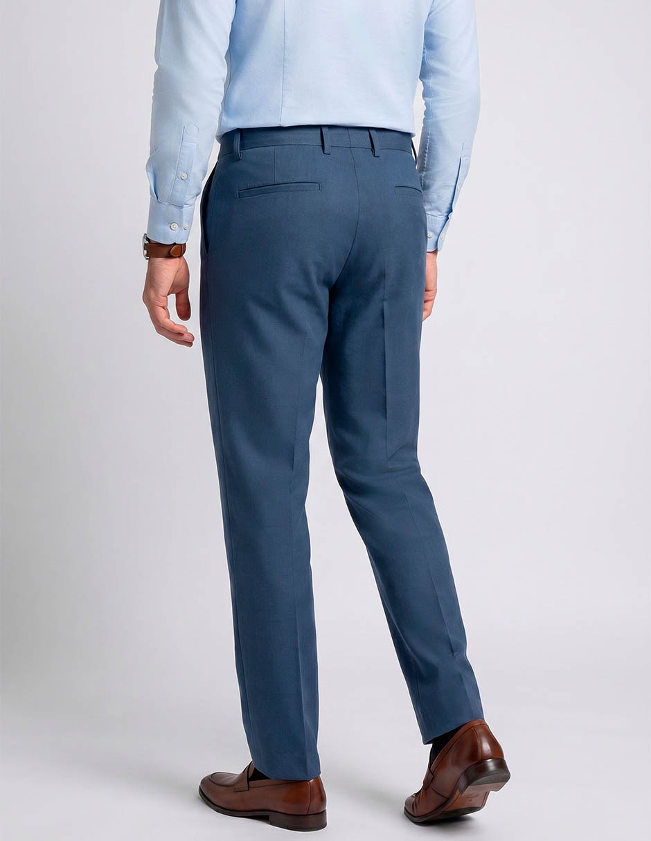 Pantalón Formal Regular Regular Costavana De Algodón Y Lino Para Hombre