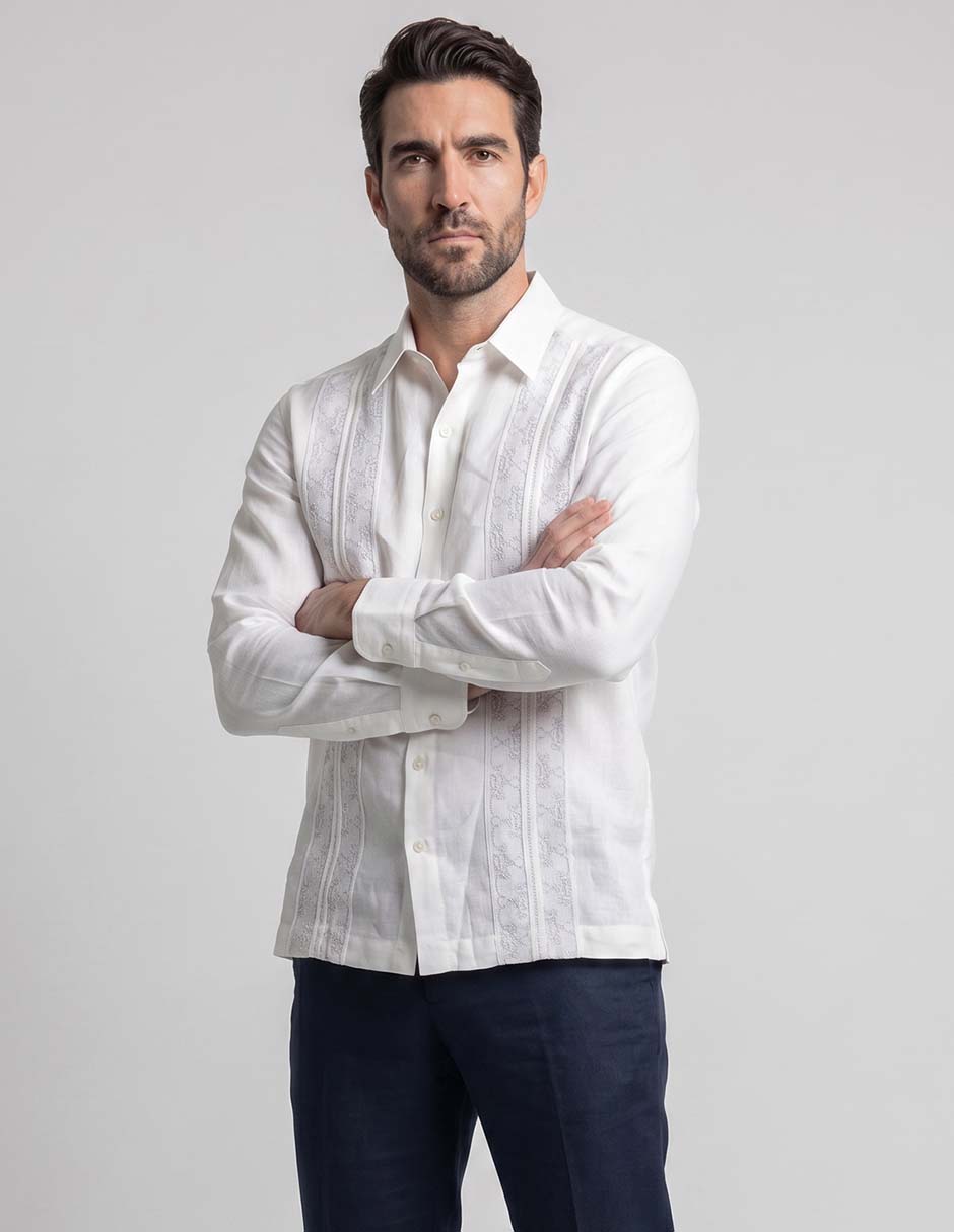 Guayabera manga larga para hombre Guayabera manga larga para hombre