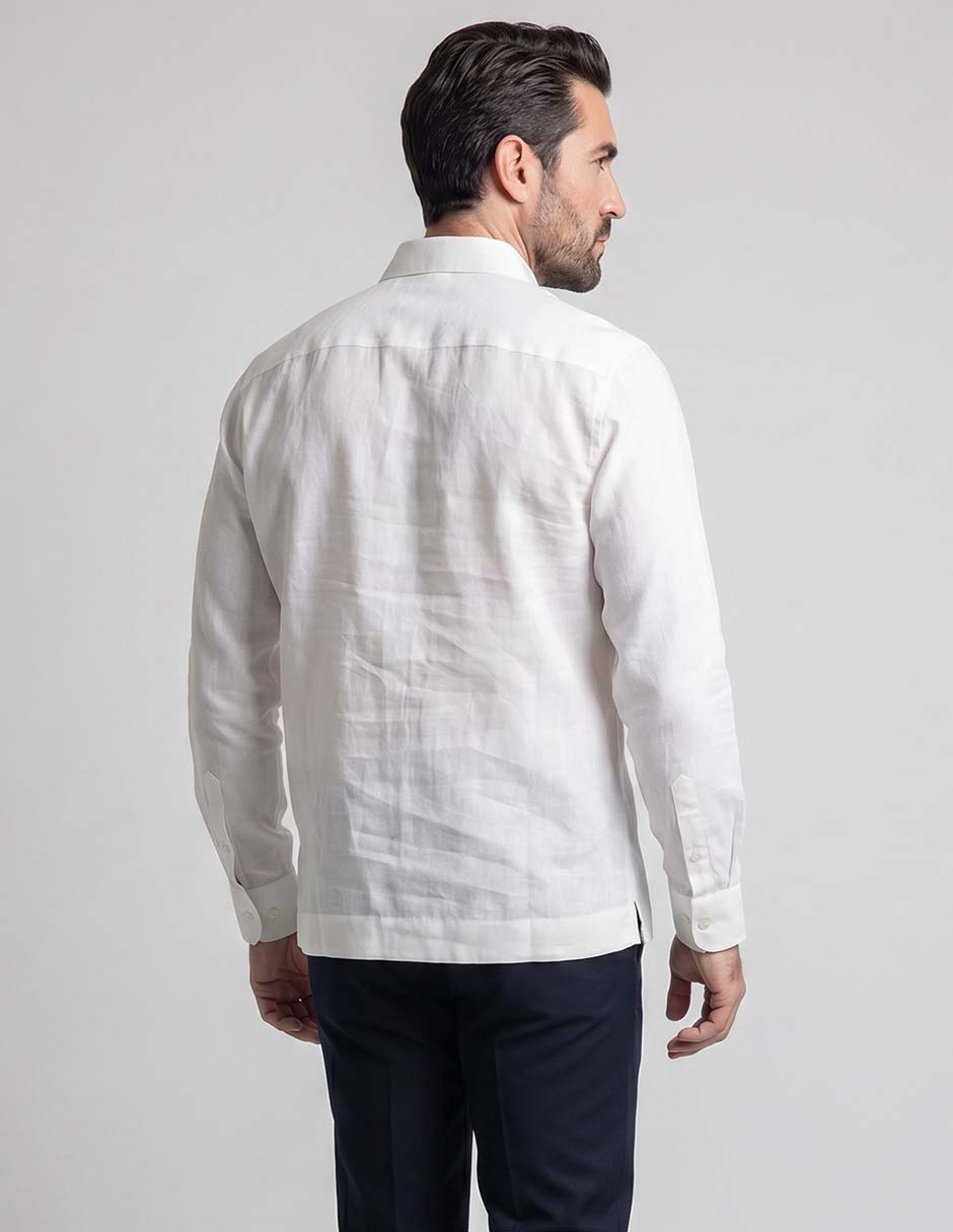 Guayabera manga larga para hombre 2