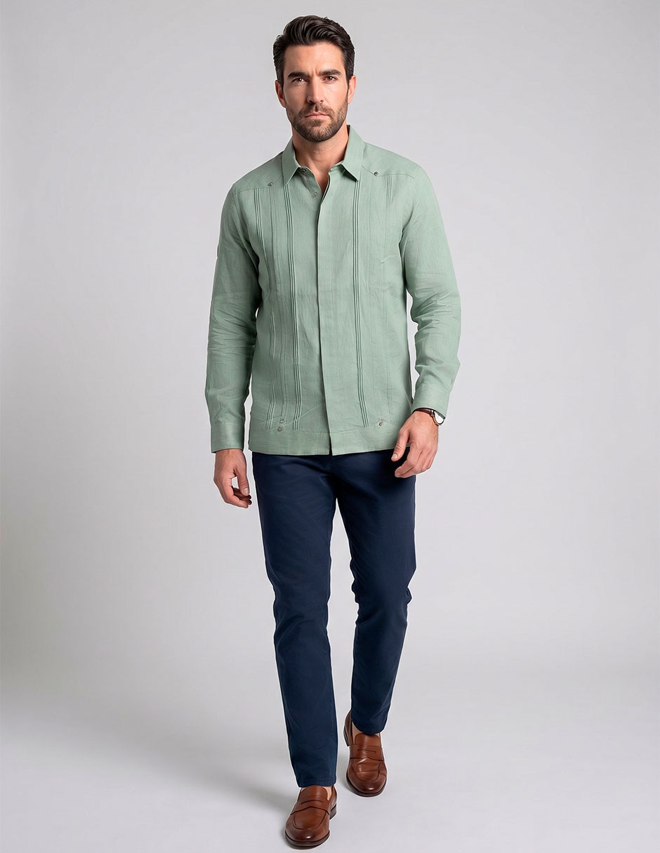 Guayabera Manga Larga Para