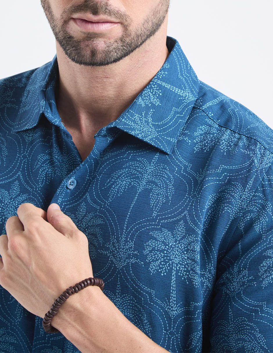 Camisa casual de manga corta para hombre 4