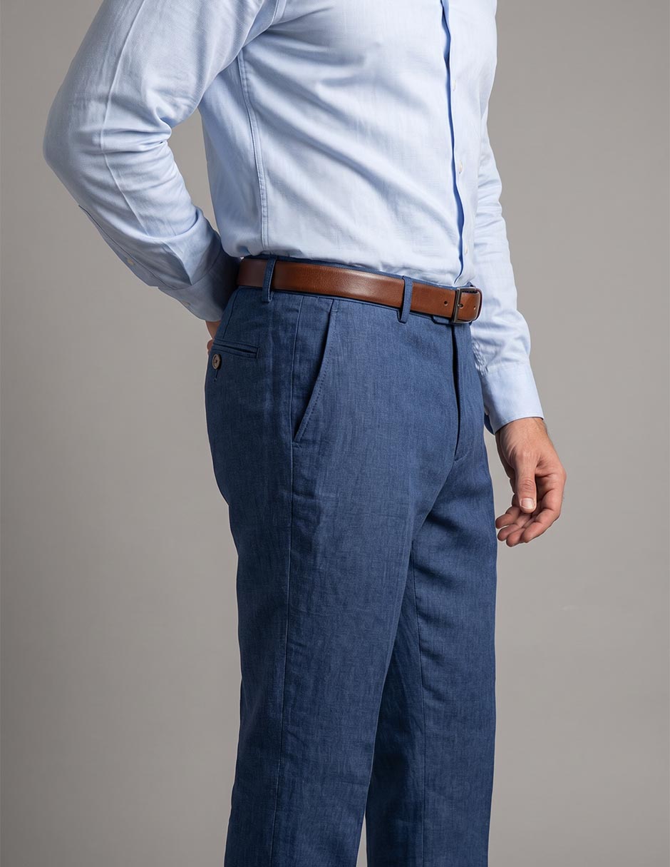 Pantalón business casual de vestir straight para hombre 10