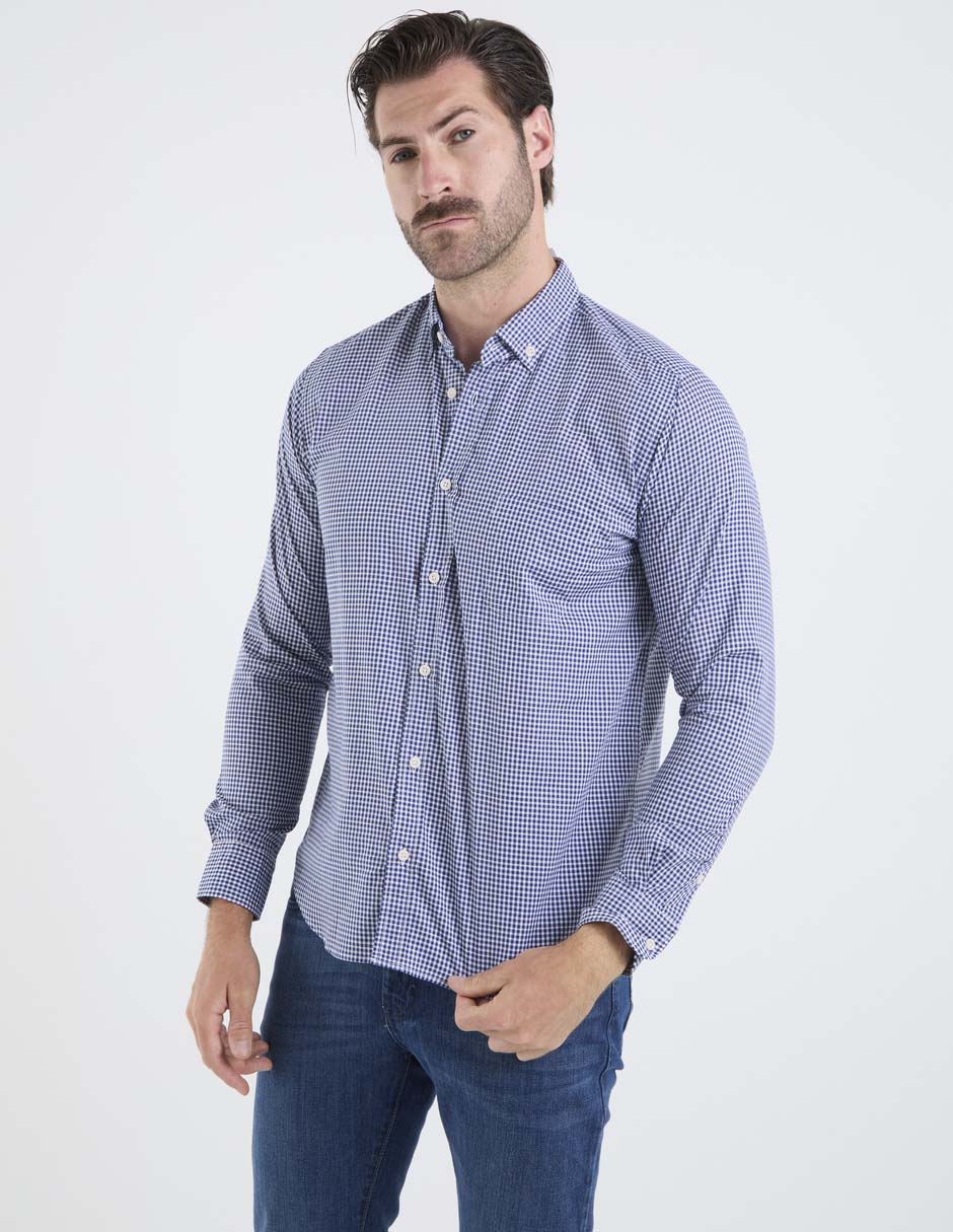 Camisa casual manga larga para hombre 2