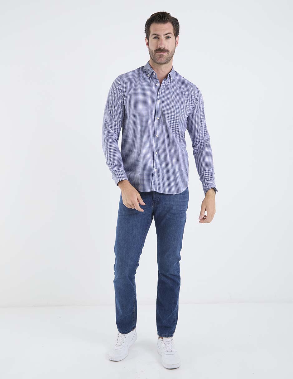 Camisa casual manga larga para hombre 3