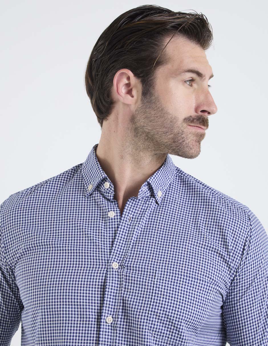Camisa casual manga larga para hombre 4