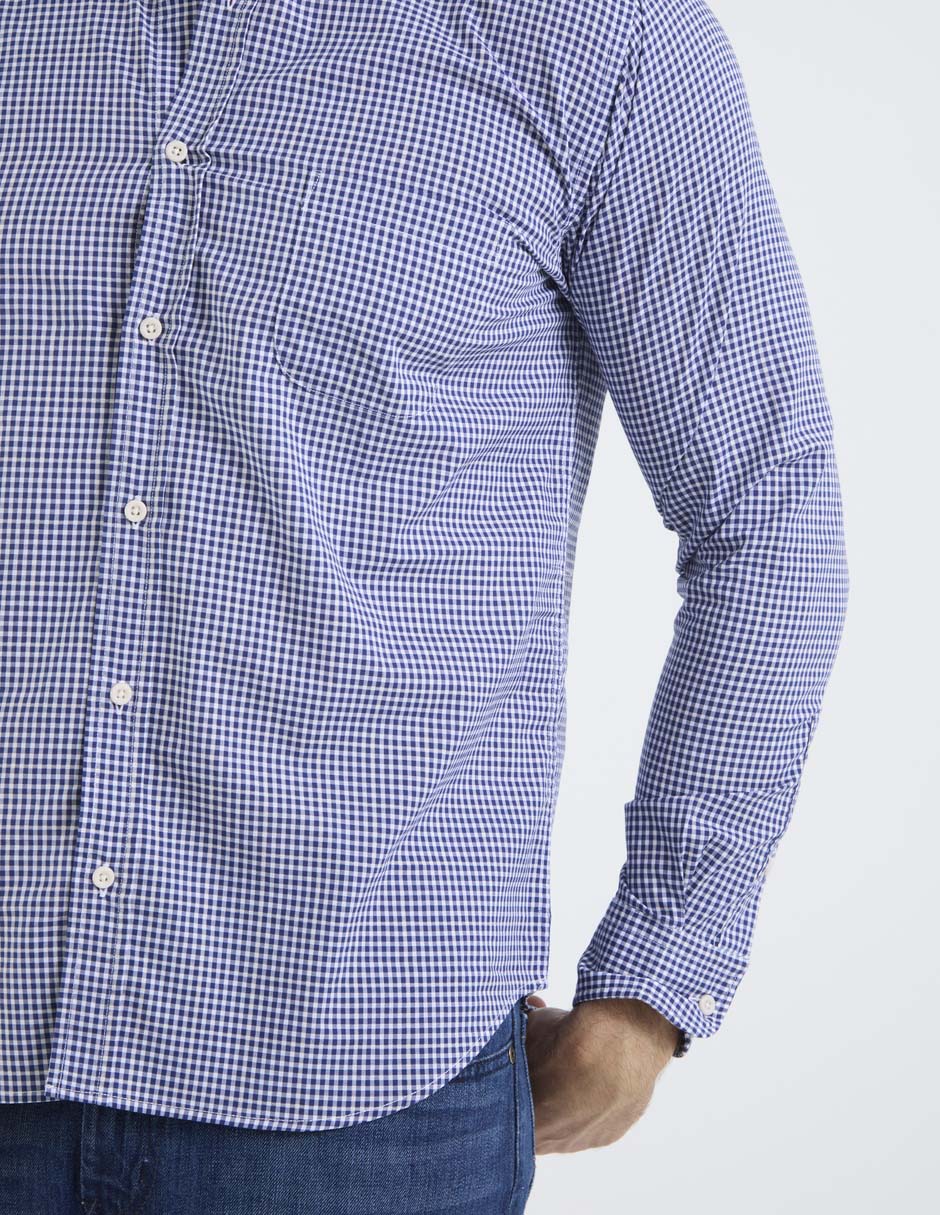 Camisa casual manga larga para hombre 5
