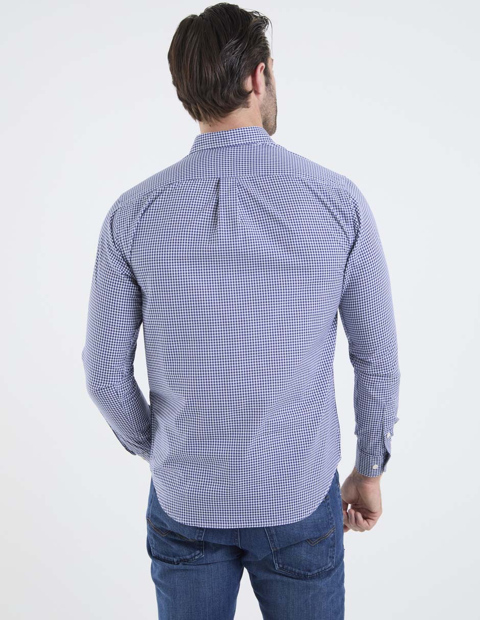Camisa casual manga larga para hombre 6